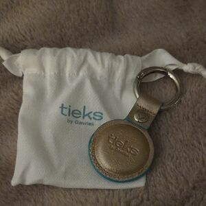 Tieks Rose Gold Air Tag Holder with Pouch